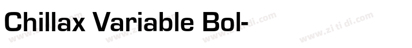 Chillax Variable Bol字体转换
